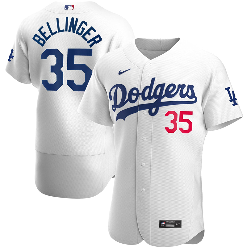 2020 MLB Men Los Angeles Dodgers Cody Bellinger Nike White Home 2020 Authentic Player Jersey 1